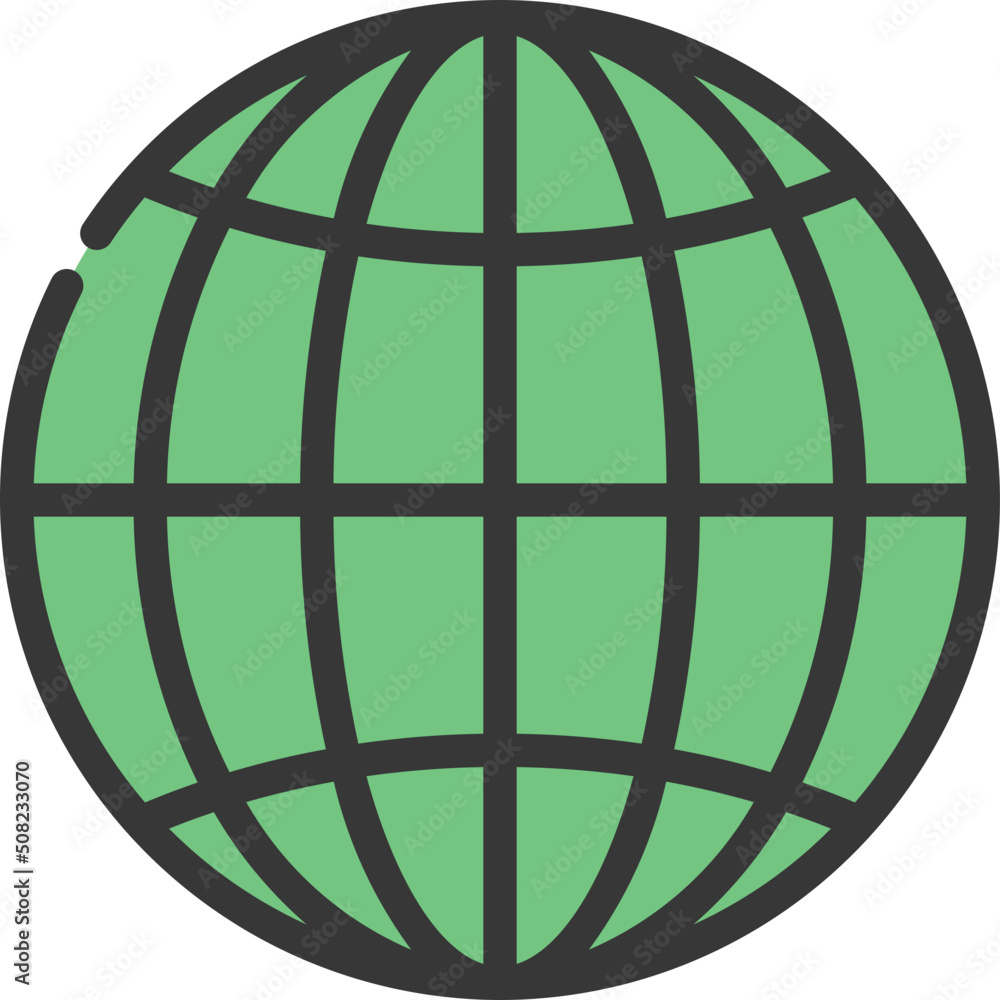 Globe Grid Icon Globe Grid Icon