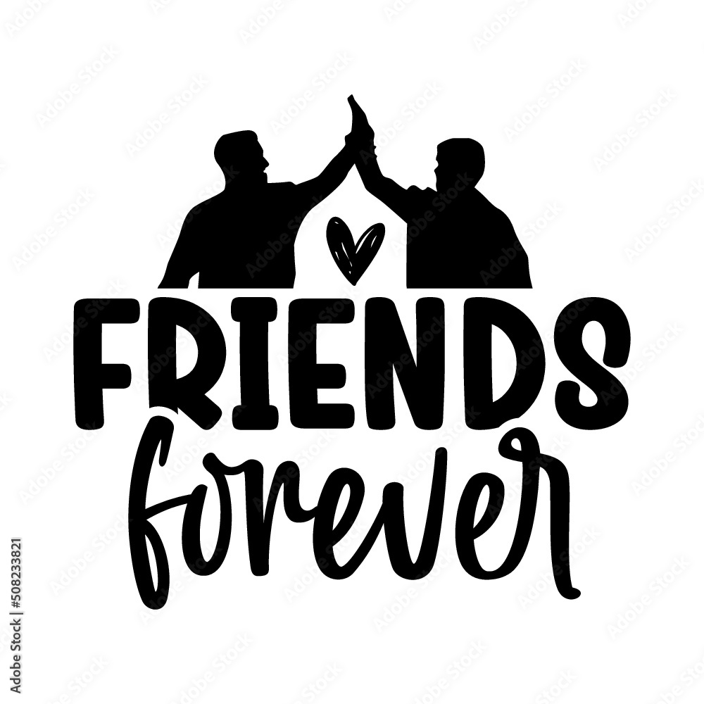 Best Friend Forever Logo Template with Lettering. Friendship Theme. Vector  Design for Invitation, Postcard, Print or Stock Vector - Illustration of  abstract, element: 113782617