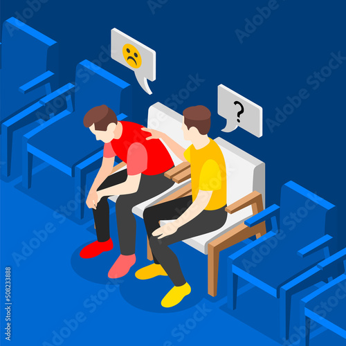 Empathy Characters Isometric Background