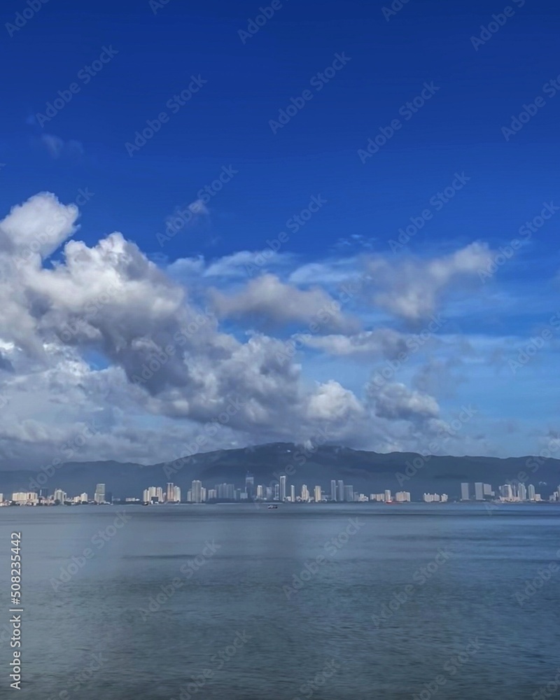cloudy day over the Georgetown City in Penang Malaysia cloudy day over the Georgetown City in Penang Malaysia