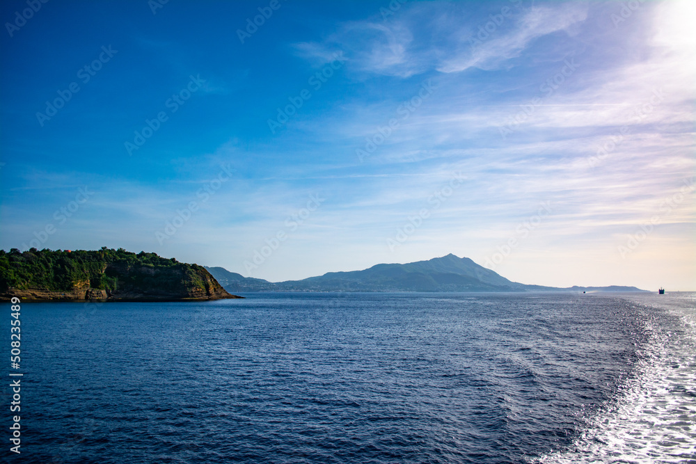 View on Ischia Island from Procida