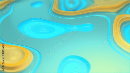 Bright colorful abstract liquid. Plastic colorful shapes animation loop.