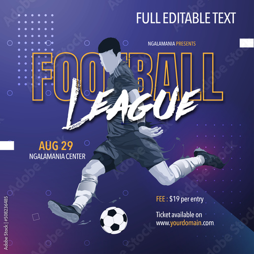football league flyer design template