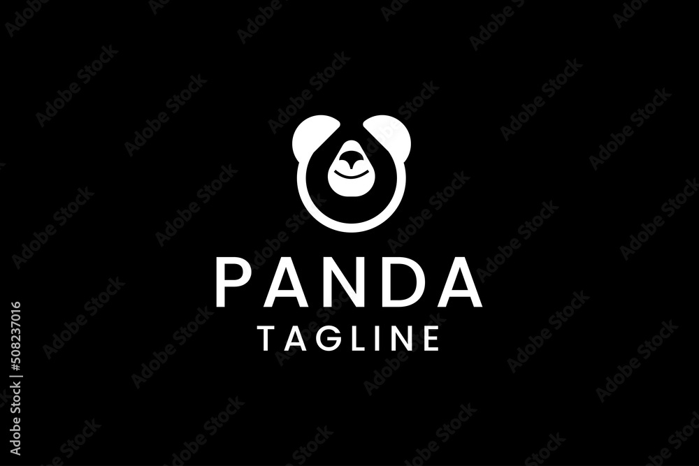 Panda logo template for animal and business vector illustration. Panda logo template for animal and business vector illustration.