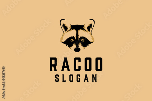 Raccoon animal vintage logo for vintage brand and business vector illustration.