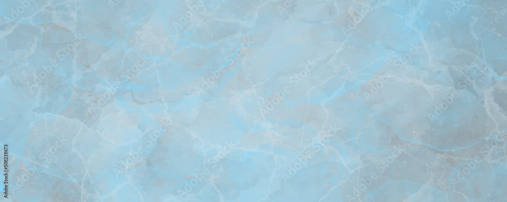 Obraz premium Watercolor vector art background for cards, flyer, poster, banner and cover design. Winter hand drawn illustration for your design. Marble texture, stone, ice, cold, snow, freezing. Christmas template