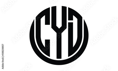 CYD shield with round shape logo design vector template | monogram logo | abstract logo | wordmark logo | lettermark logo | business logo | brand logo | flat logo. photo