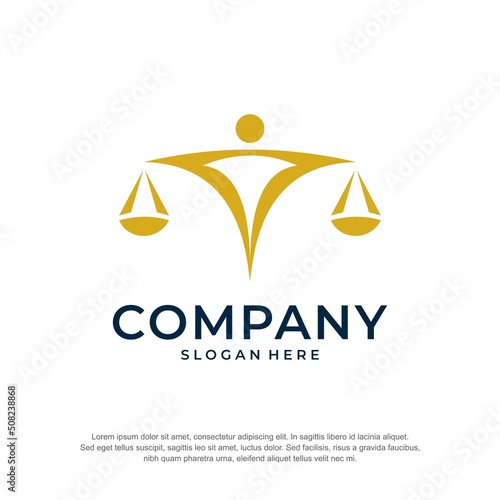 law firm logo gold premium vector