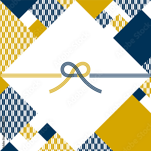 矢絣と水引で和モダンなお祝い