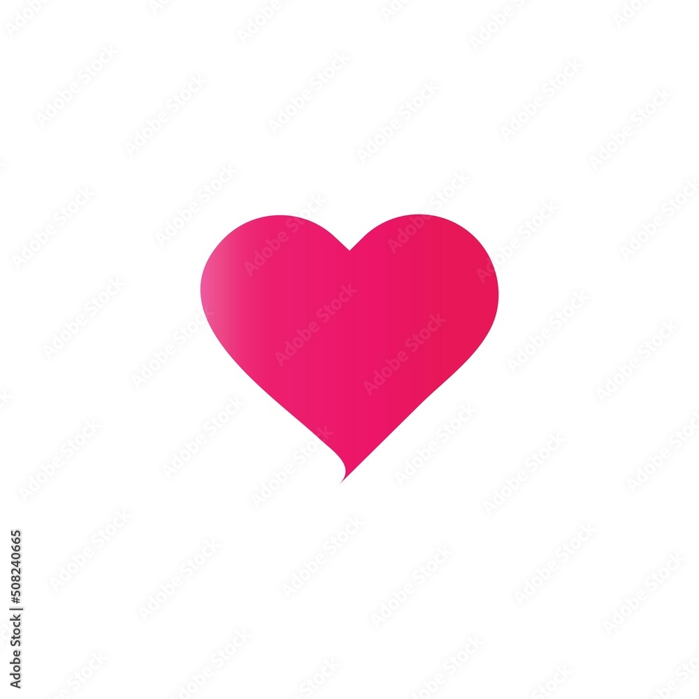 Heart, love icon logo  free vector