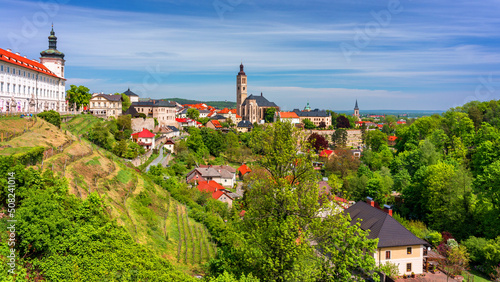 View of Kutna Hora with Saint Barbara's Church that is a UNESCO world heritage site, Czech Republic. Historic center of Kutna Hora, Czech Republic, Europe.