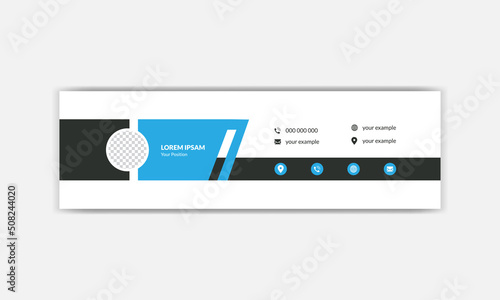 modern creative email signature design. Corporate mail business email signature banner.	