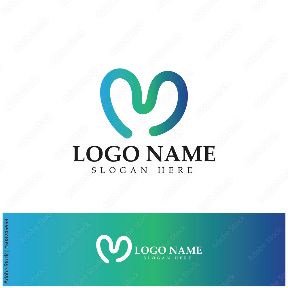 M Letter Logo Template design icon vector M Letter Logo Template design icon vector