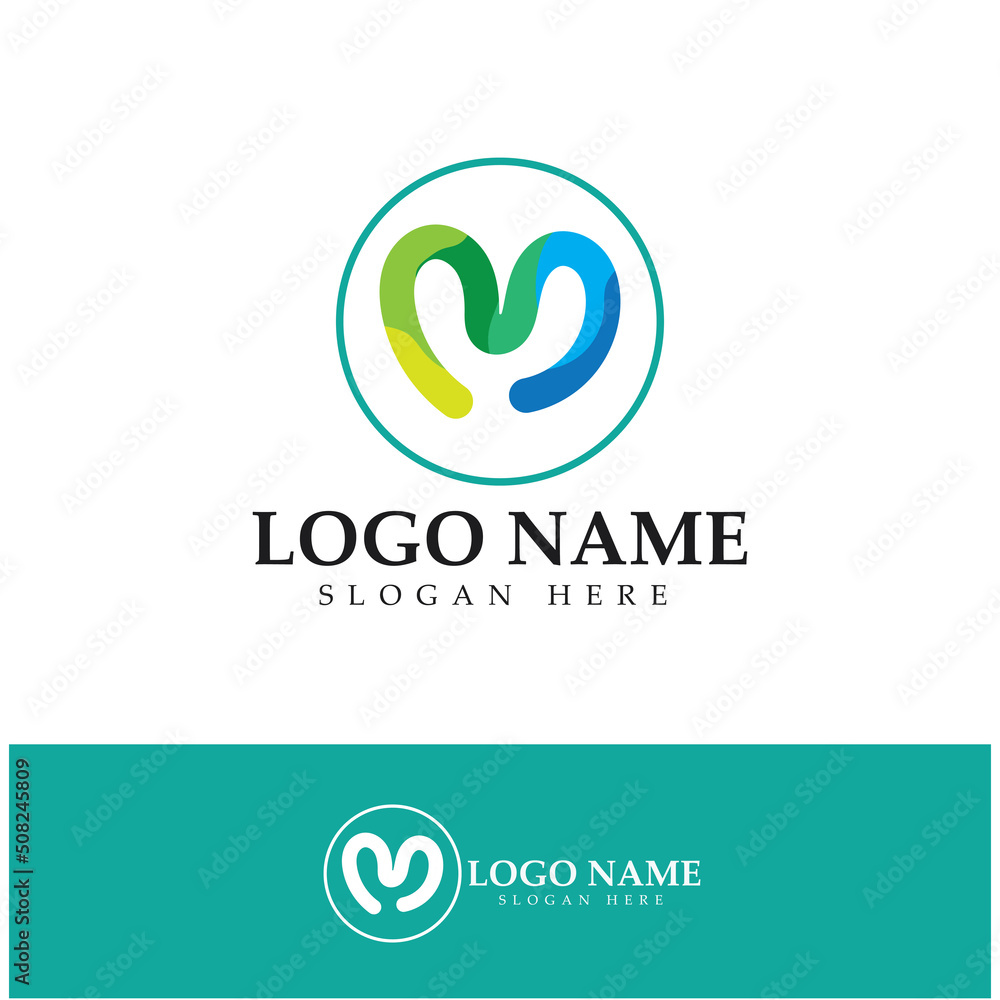 M Letter Logo Template design icon vector M Letter Logo Template design icon vector