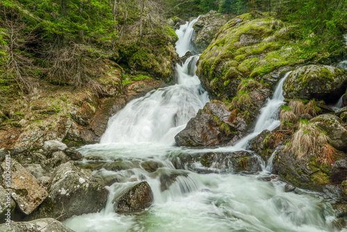 Fototapeta Naklejka Na Ścianę i Meble -  The unique Bystrik Waterfall in Rila Mountain, Bulgaria