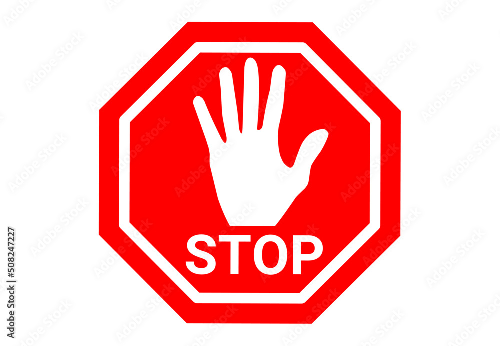 stop hand sign stop hand sign