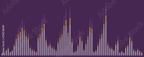 Sound equalizer vector lines