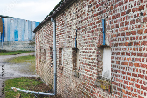 Quadro su tela Un mur de brique à la ferme