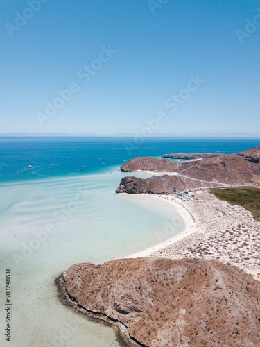 Aerial view of Playa Balandra, La Paz, Baja California Sur