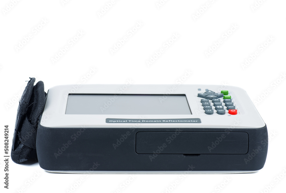 Optical time domain reflectometer isolated on a white background Optical time domain reflectometer isolated on a white background