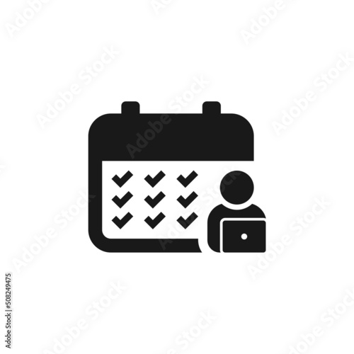 Full time job icon isolated on white background