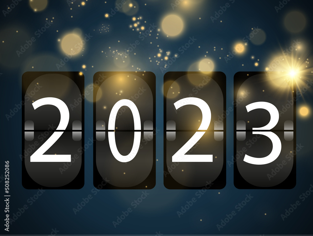 2023 Realistic digital scoreboard. Replacing numbers on the background. 2023 Realistic digital scoreboard. Replacing numbers on the background.