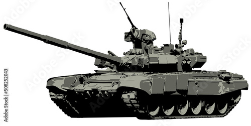 vector image of the T-90 tank