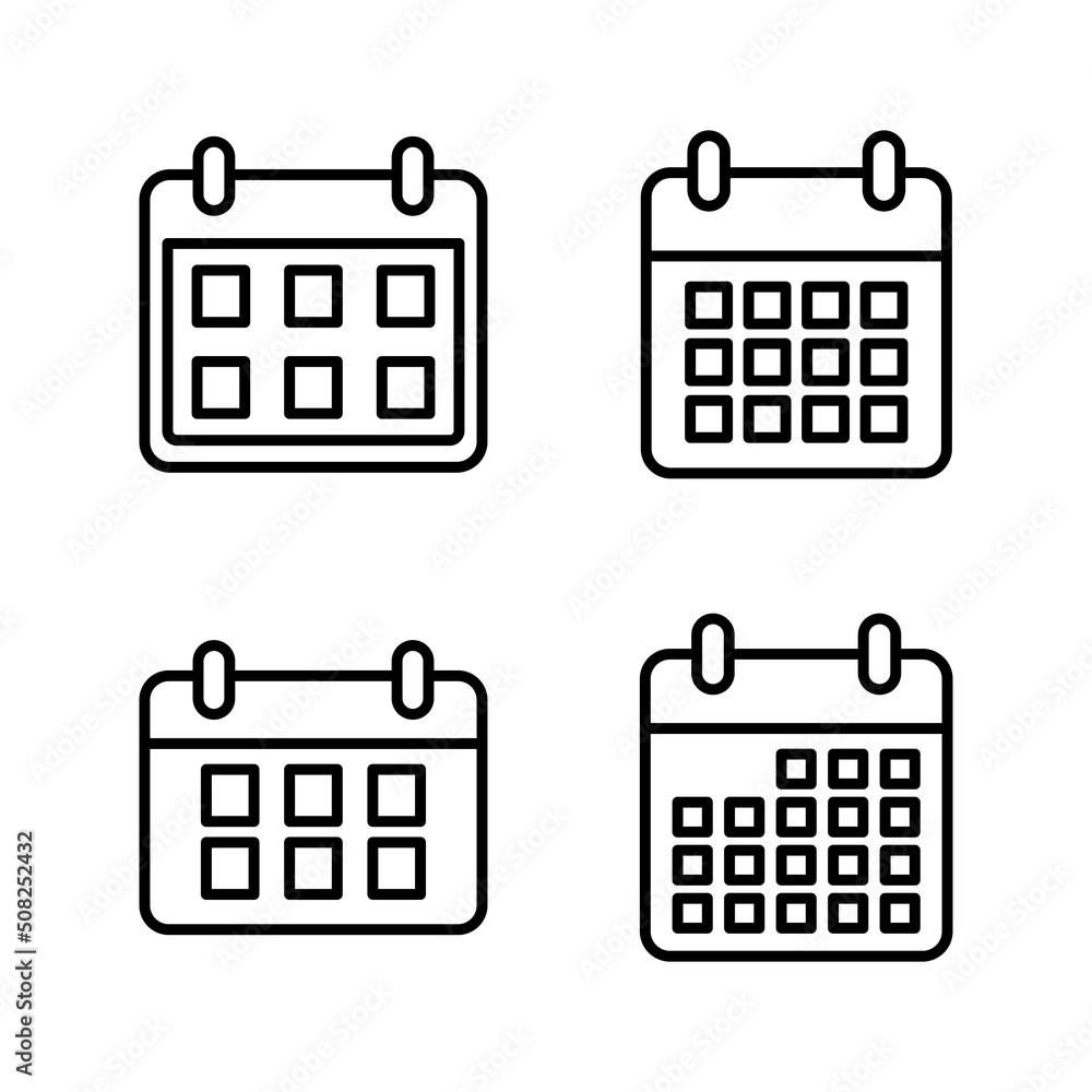 Calendar icon vector. Calender sign and symbol. Schedule icon symbol