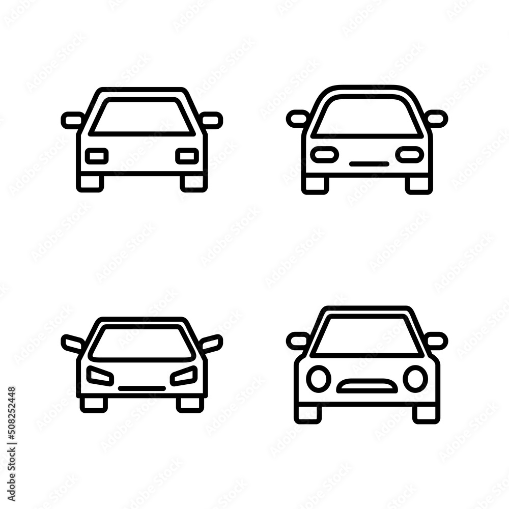 Car icon vector. car sign and symbol. small sedan Car icon vector. car sign and symbol. small sedan