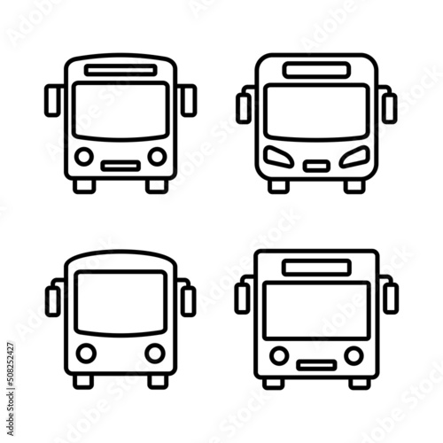 Bus icon vector. bus sign and symbol