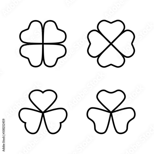 Clover icon vector. clover sign and symbol. four leaf clover icon.