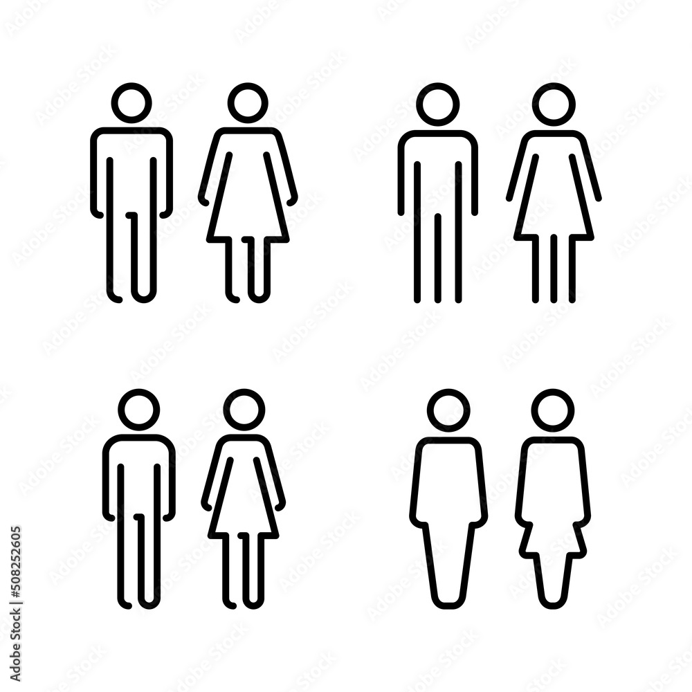 Man and woman icon vector. male and female sign and symbol. Girls and boys Man and woman icon vector. male and female sign and symbol. Girls and boys