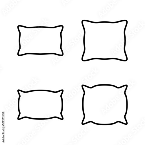 Pillow icon vector. Pillow sign and symbol. Comfortable fluffy pillow