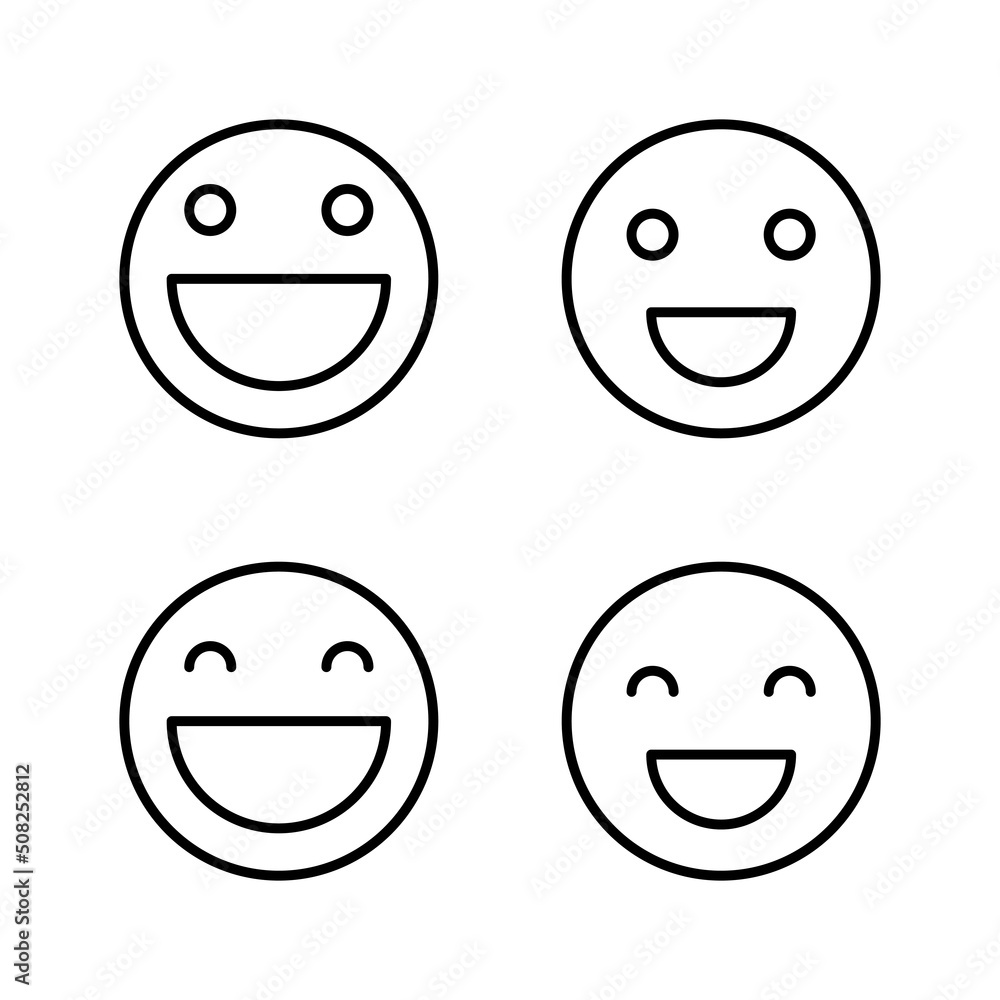 Fototapeta premium Smile icon vector. smile emoticon icon. feedback sign and symbol