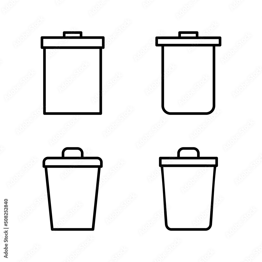 Trash icon vector. trash can icon. delete sign and symbol. Trash icon vector. trash can icon. delete sign and symbol.