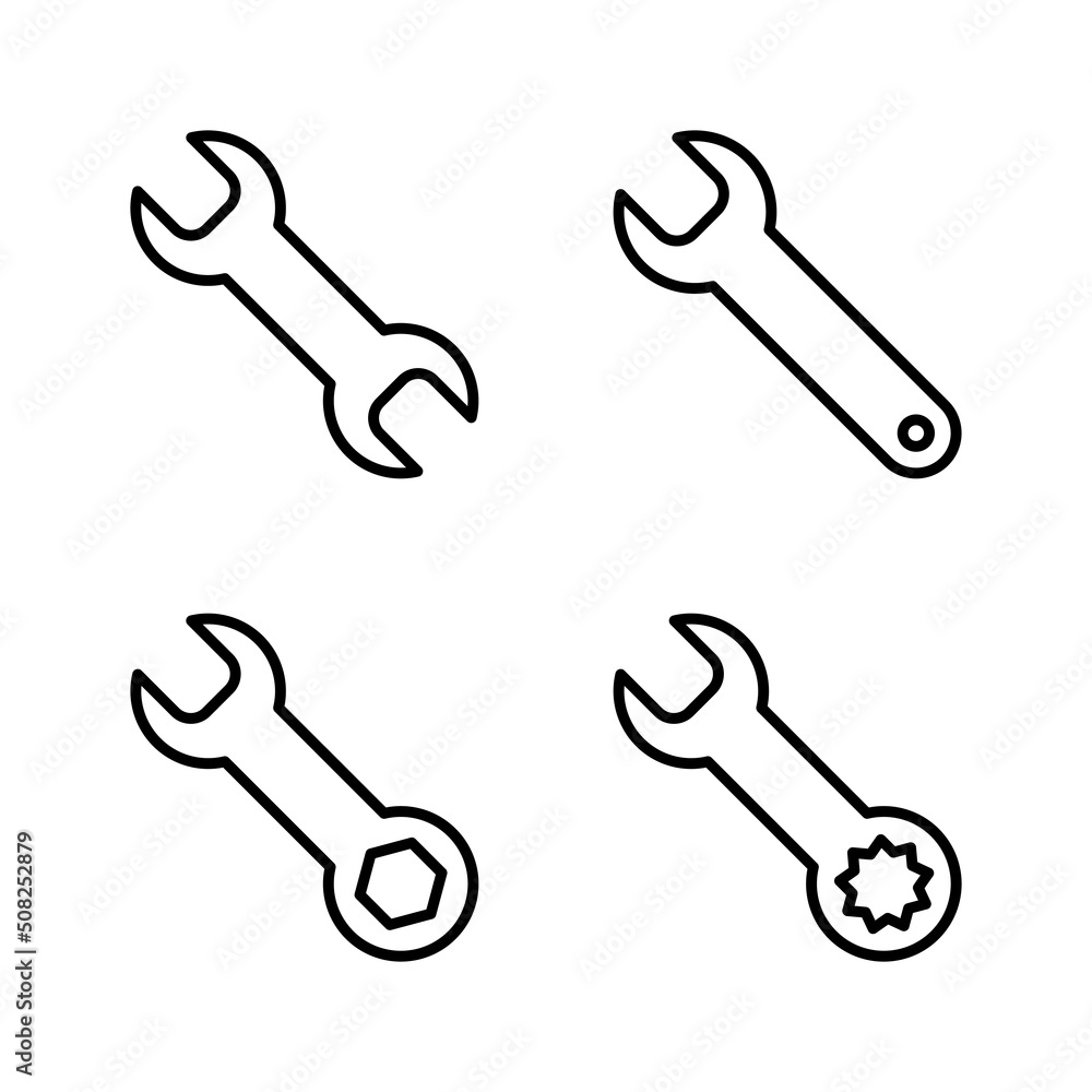 Wrench icon vector. repair icon. tools sign and symbol Wrench icon vector. repair icon. tools sign and symbol