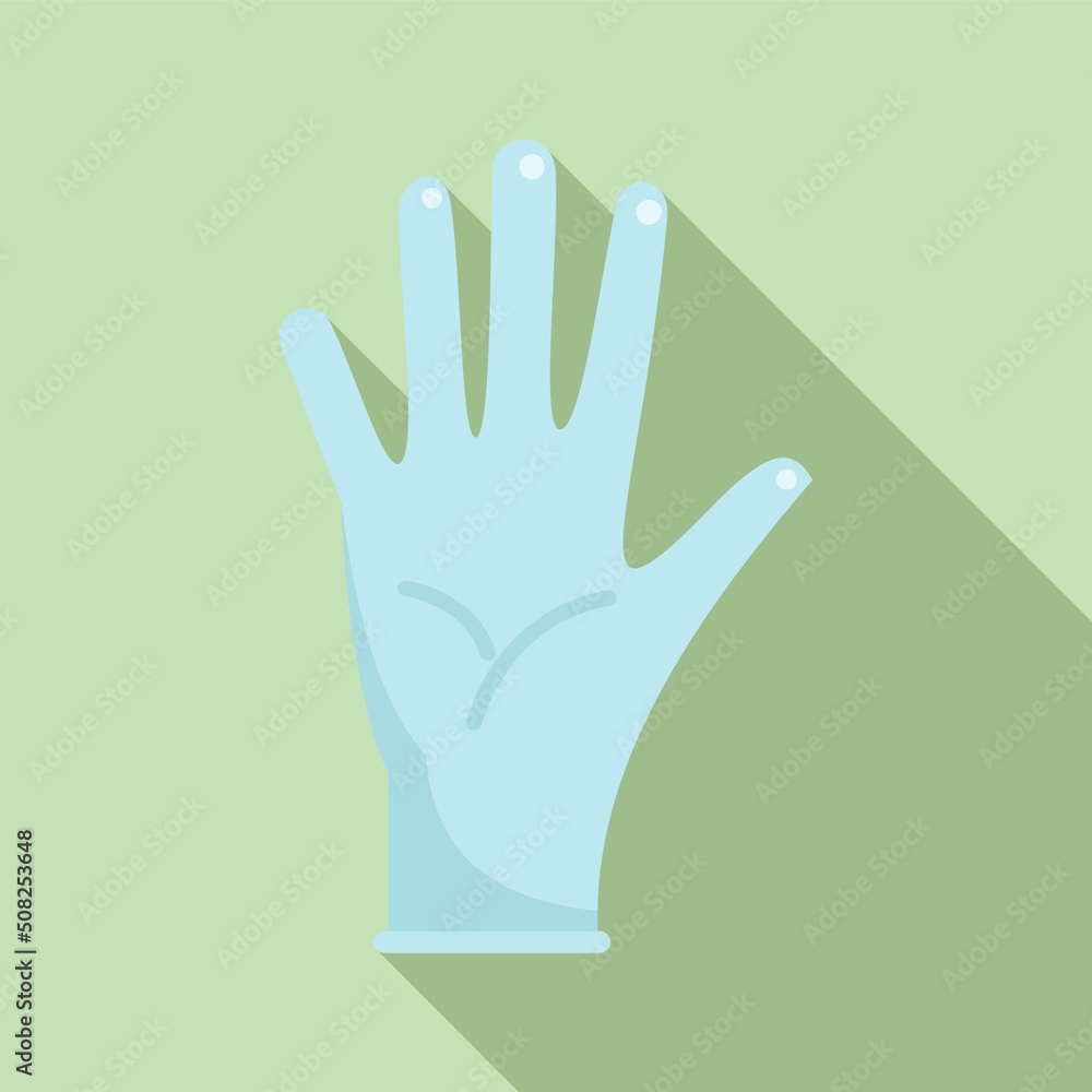 Hand glove icon flat vector. Medical latex Hand glove icon flat vector. Medical latex