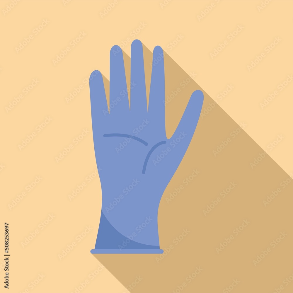 Surgical glove icon flat vector. Medical latex Surgical glove icon flat vector. Medical latex