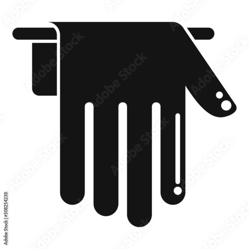 Hospital glove icon simple vector. Medical latex