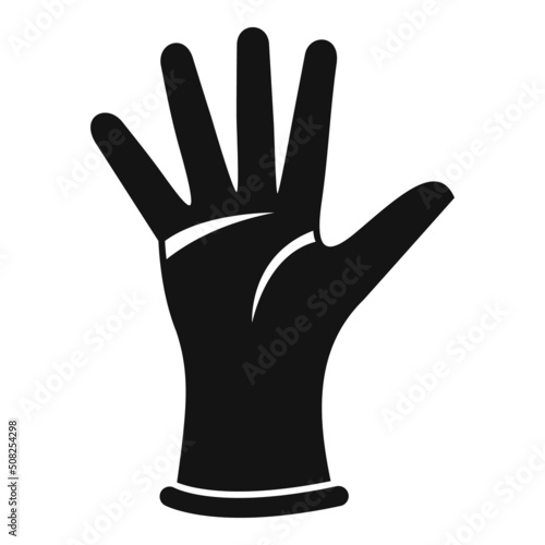 Rubber glove icon simple vector. Medical latex