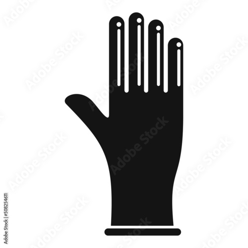 Care glove icon simple vector. Hand latex