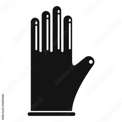 Safety glove icon simple vector. Surgical latex