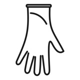 Latex glove icon outline vector. Surgical clean