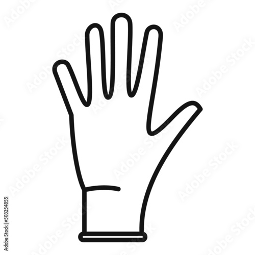 Hand glove icon outline vector. Medical latex
