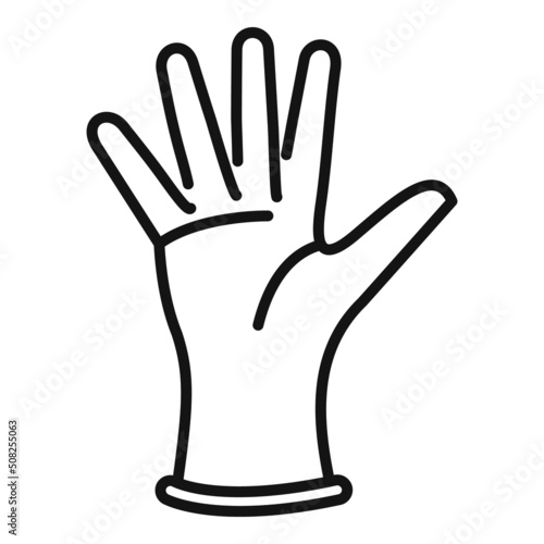 Rubber glove icon outline vector. Medical latex