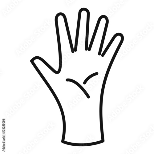 Plastic glove icon outline vector. Doctor rubber