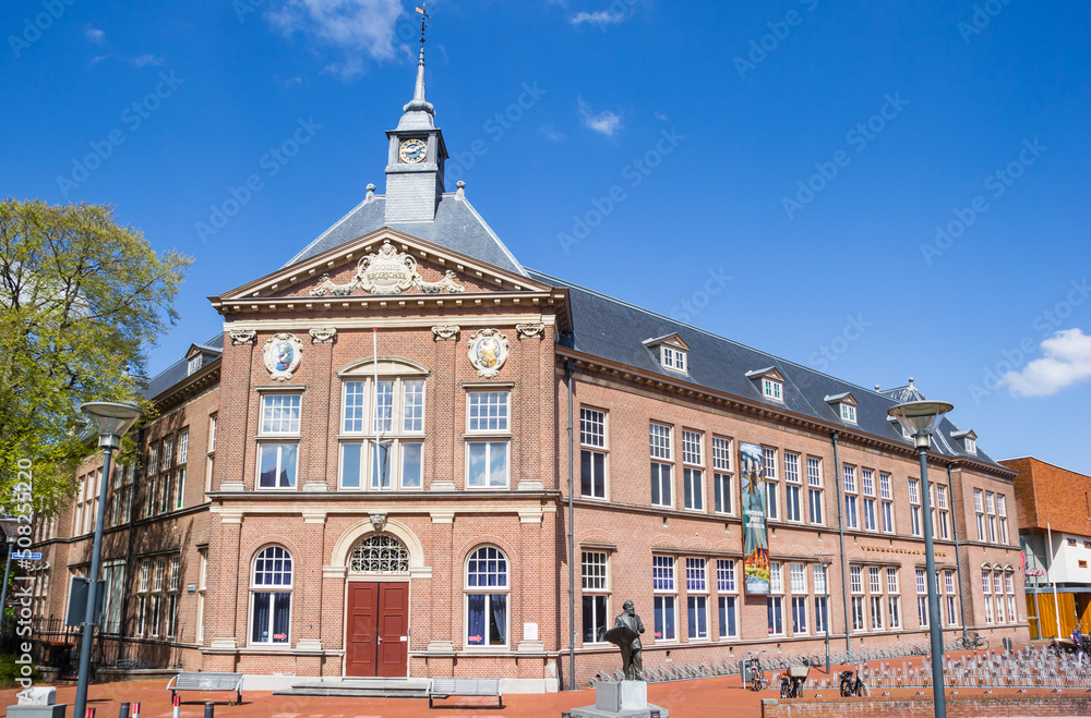 Historic Veenkoloniaal museum on the market square in Veendam, Netherlands