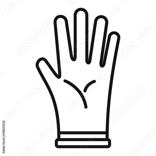 Clean glove icon outline vector. Surgical latex