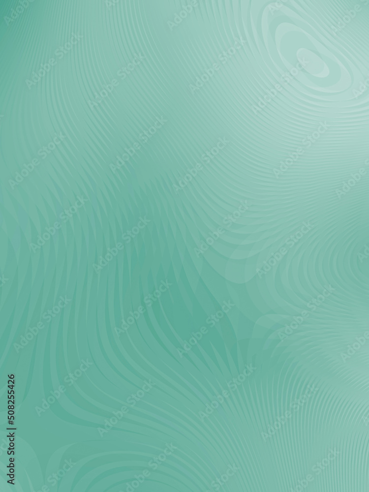 Light to Dark abstract blue green background with waves Stock