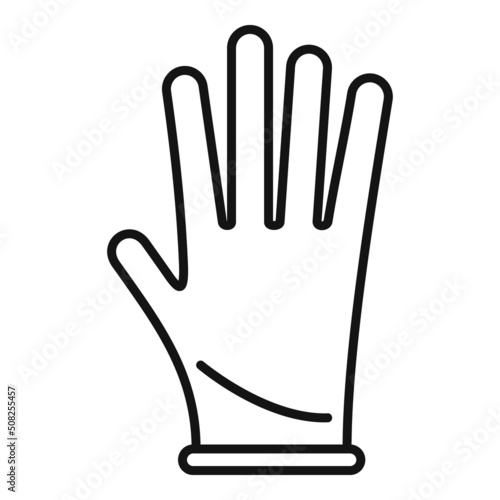 Healthy glove icon outline vector. Doctor clean